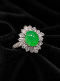 S925 Natural A-Grade Jadeite Ring