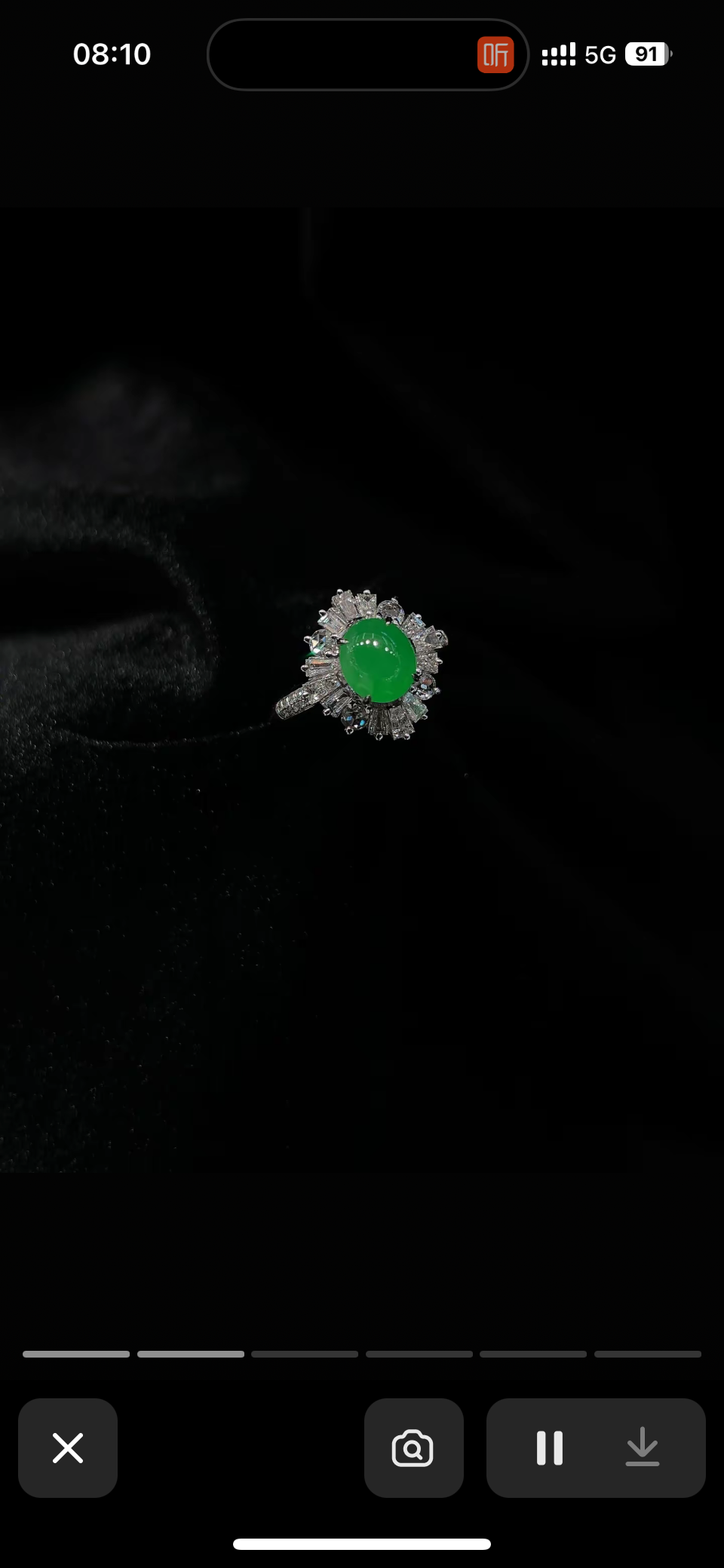S925 Natural A-Grade Jadeite Ring